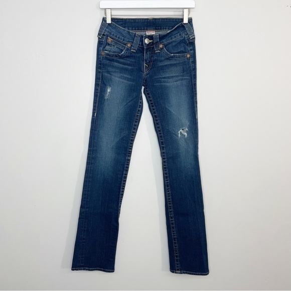 True Religion Denim - TRUE RELIGION Johnny Low Rise Straight Jeans Size 27
